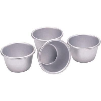 Ensemble de 4 moules à pudding KitchenCraft - 7,5cm - Métalliques - Publicité Ensemble de 4 moules à pudding KitchenCraft - 7,5cm - Métalliques - Publicité