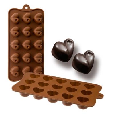Moule en silicone en forme de cœur Ibili - Moule à chocolat - Publicité Moule en silicone en forme de cœur Ibili - Moule à chocolat - Publicité