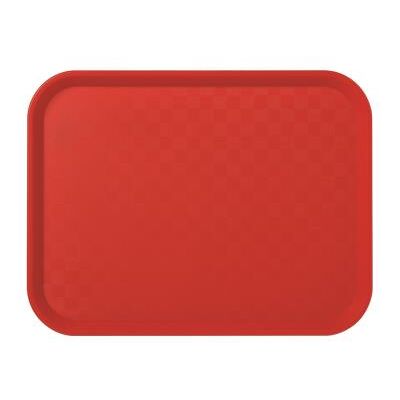 VISIODIRECT Lot de 12 Plateaux fast food Rouge en polypropylène alimentaire - Publicité VISIODIRECT Lot de 12 Plateaux fast food Rouge en polypropylène alimentaire - Publicité