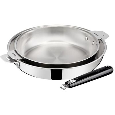 Ensemble de cuisson Lagostina - 2 poêles en inox 24/28cm - Publicité Ensemble de cuisson Lagostina - 2 poêles en inox 24/28cm - Publicité