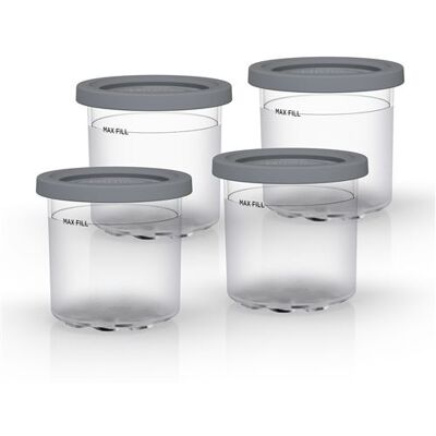 Marque Ninja - NC300EU - Ensemble de 4 contenants avec couvercles - Accessoires pour machine à glace - Publicité Marque Ninja - NC300EU - Ensemble de 4 contenants avec couvercles - Accessoires pour machine à glace - Publicité