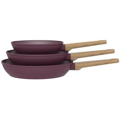 Non communiqué Set de 3 poêles 20-24-28 cm Gamme Forest tous feux dont induction Prune Arthur Martin AM7469 Rubis - Publicité Non communiqué Set de 3 poêles 20-24-28 cm Gamme Forest tous feux dont induction Prune Arthur Martin AM7469 Rubis - Publicité