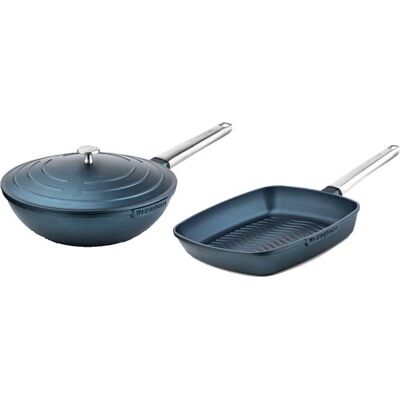 Non communiqué SET DE POÊLES Performance Westinghouse - Poêle wok 28 CM + Poêle grill 28 CM - Bleu Bleu - Publicité Non communiqué SET DE POÊLES Performance Westinghouse - Poêle wok 28 CM + Poêle grill 28 CM - Bleu Bleu - Publicité