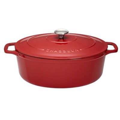 Chasseur Hunter - Cocotte en fonte émaillée ovale 33cm Rouge - Cocotte Sublime - Publicité Chasseur Hunter - Cocotte en fonte émaillée ovale 33cm Rouge - Cocotte Sublime - Publicité