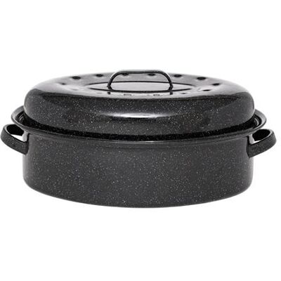 Roaster ovale couvert 46x32 cm - Warmcook - Noir - Acier noir - Publicité Roaster ovale couvert 46x32 cm - Warmcook - Noir - Acier noir - Publicité