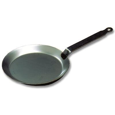 La Brunoise Poêle à crêpes ou à pancakes professionnelle, en tôle acier - Diamètre 240mm - Publicité La Brunoise Poêle à crêpes ou à pancakes professionnelle, en tôle acier - Diamètre 240mm - Publicité
