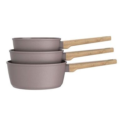 Batterie de cuisine Arthur Martin Set de 3 casseroles AM0208 Taupe Taupe - Publicité Batterie de cuisine Arthur Martin Set de 3 casseroles AM0208 Taupe Taupe - Publicité