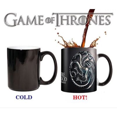 Non communiqué Mug magique personnalisé tasse de café thermoréactif à la chaleur, Le Trône de fer, tricéphale argent - Publicité Non communiqué Mug magique personnalisé tasse de café thermoréactif à la chaleur, Le Trône de fer, tricéphale argent - Publicité