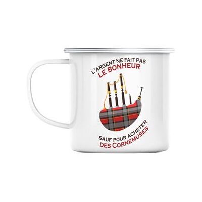 Non communiqué Mug en métal émaillé Cornemuse - l'argent ne fait Blanc - Publicité Non communiqué Mug en métal émaillé Cornemuse - l'argent ne fait Blanc - Publicité