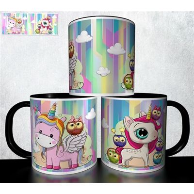 Forever Mug collection design - Licorne unicorn 921 Noir - Publicité Forever Mug collection design - Licorne unicorn 921 Noir - Publicité