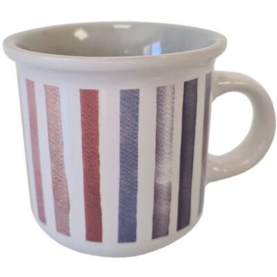 Non communiqué Tasse blanche et grise en grès motif rayée GRIS - Publicité Non communiqué Tasse blanche et grise en grès motif rayée GRIS - Publicité