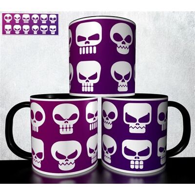 Forever MUG collection design - Tête de mort Skull Halloween 989 Blanc - Publicité Forever MUG collection design - Tête de mort Skull Halloween 989 Blanc - Publicité
