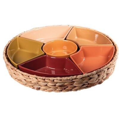 Non communiqué Service apéritif 7 pièces Bamba 36 cm - Table Passion - Multicolore - Porcelaine Multicolore - Publicité Non communiqué Service apéritif 7 pièces Bamba 36 cm - Table Passion - Multicolore - Porcelaine Multicolore - Publicité