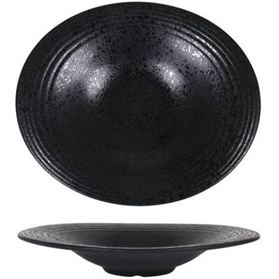 Non communiqué Service Assiettes DENA ovales de 6 Pièces creuses en Porcelaine noir, plat de service pour soupe, entrées, desserts et salades -D : 29 x 24,5 x 5 cm Noir - Publicité Non communiqué Service Assiettes DENA ovales de 6 Pièces creuses en Porcelaine noir, plat de service pour soupe, entrées, desserts et salades -D : 29 x 24,5 x 5 cm Noir - Publicité