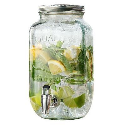 Distributeur en verre perle 3,5L - Alimentaire - Publicité Distributeur en verre perle 3,5L - Alimentaire - Publicité