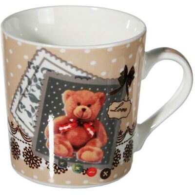 Le Monde des Animaux Tasse en Porcelaine Petit Ours Flocons BEIGE - Publicité Le Monde des Animaux Tasse en Porcelaine Petit Ours Flocons BEIGE - Publicité