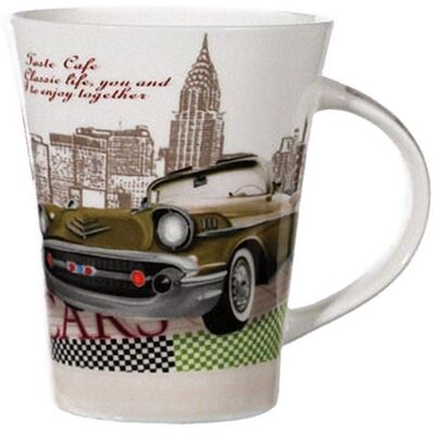 Retro Tasse en porcelaine Voiture verte VERT - Publicité Retro Tasse en porcelaine Voiture verte VERT - Publicité