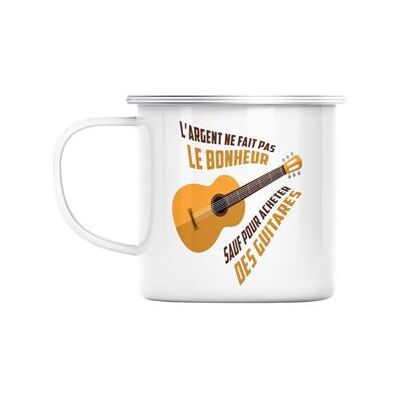 Non communiqué Mug en métal émaillé Guitare - l'argent ne fait Blanc - Publicité Non communiqué Mug en métal émaillé Guitare - l'argent ne fait Blanc - Publicité