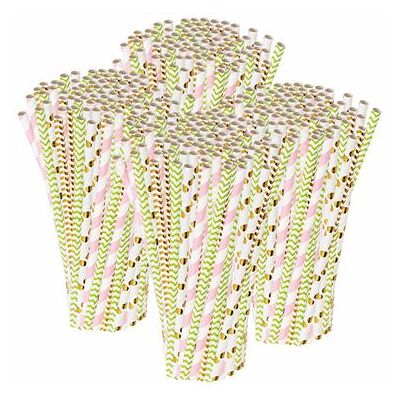 Non communiqué Pearl : 400 pailles en papier à 4 couleurs et motifs - Publicité Non communiqué Pearl : 400 pailles en papier à 4 couleurs et motifs - Publicité