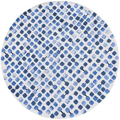 Non communiqué Tapis de salon tissé plat Cobblestone - Craft Collection - Amparo Blues - 240 x 240 cm - Motifs Abstraits avec Dégradés, Texture Unique, Design Artistique Bleu - Publicité Non communiqué Tapis de salon tissé plat Cobblestone - Craft Collection - Amparo Blues - 240 x 240 cm - Motifs Abstraits avec Dégradés, Texture Unique, Design Artistique Bleu - Publicité