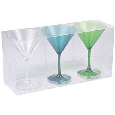 Générique Lot de 3 verres a cocktail acrylique - transparent bleu vert 6vai812f Transparent - Publicité Générique Lot de 3 verres a cocktail acrylique - transparent bleu vert 6vai812f Transparent - Publicité