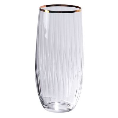 Table Passion - Lot de 6 verres hauts avec bord en or 35cl - Publicité Table Passion - Lot de 6 verres hauts avec bord en or 35cl - Publicité