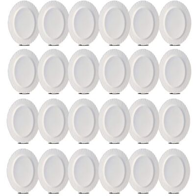 Non communiqué Lot de 24 plat oval, assiette de service coloris blanc en verre - Longueur 36 x Profondeur 34 x Hauteur 2 cm -JUANIO- Blanc - Publicité Non communiqué Lot de 24 plat oval, assiette de service coloris blanc en verre - Longueur 36 x Profondeur 34 x Hauteur 2 cm -JUANIO- Blanc - Publicité