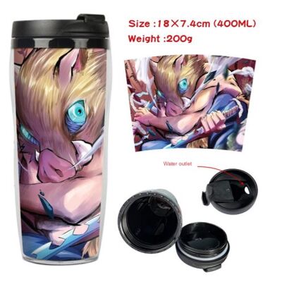 Mug de voyage STACK isotherme en plastique portable - couvercle à vis - Demon Slayer #20 (400ml) - Publicité Mug de voyage STACK isotherme en plastique portable - couvercle à vis - Demon Slayer #20 (400ml) - Publicité