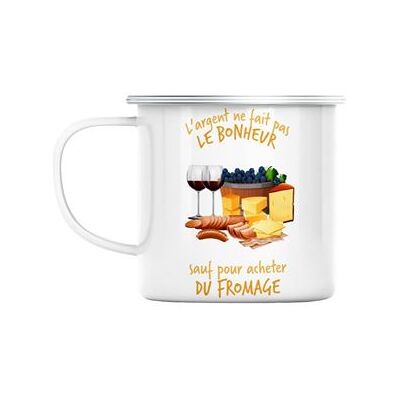 Non communiqué Mug en métal émaillé Apéritif - l'argent ne fait Blanc - Publicité Non communiqué Mug en métal émaillé Apéritif - l'argent ne fait Blanc - Publicité