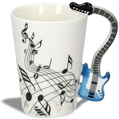 Mug Guitare Bleue Eurowebbiz - Tasse en Porcelaine pour Musiciens - Publicité Mug Guitare Bleue Eurowebbiz - Tasse en Porcelaine pour Musiciens - Publicité