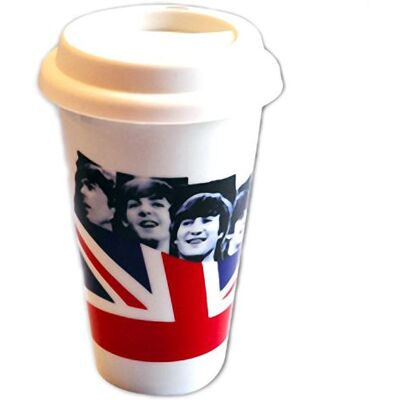 TROPICO Tasse de voyage The Beatles - En Porcelaine et silicone - 13.5 x 9 x 6 cm Multicolore - Publicité TROPICO Tasse de voyage The Beatles - En Porcelaine et silicone - 13.5 x 9 x 6 cm Multicolore - Publicité