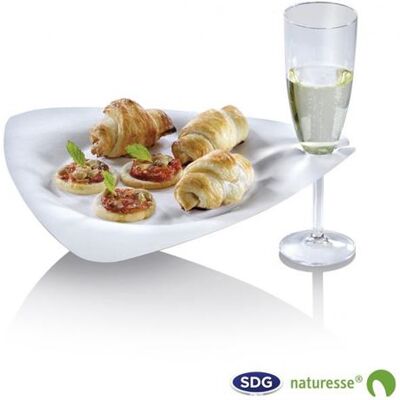 Non communiqué Assiette Triangulaire avec Porte Verre Finger Food 26,8x25,7 cm x 200 SDG NC - Publicité Non communiqué Assiette Triangulaire avec Porte Verre Finger Food 26,8x25,7 cm x 200 SDG NC - Publicité