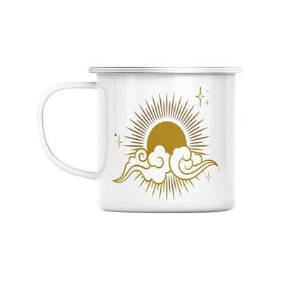 Non communiqué Mug en métal émaillé Heliophile soleil ciel eté Blanc - Publicité Non communiqué Mug en métal émaillé Heliophile soleil ciel eté Blanc - Publicité