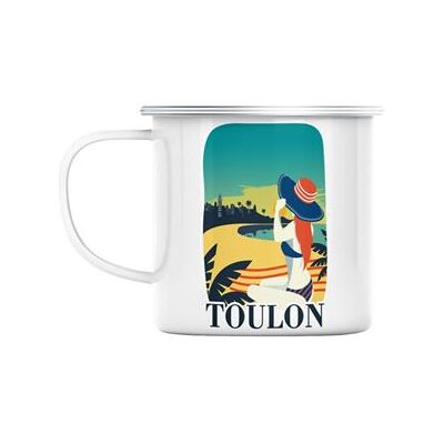 Non communiqué Mug en métal émaillé Toulon plage soleil ville Blanc - Publicité Non communiqué Mug en métal émaillé Toulon plage soleil ville Blanc - Publicité