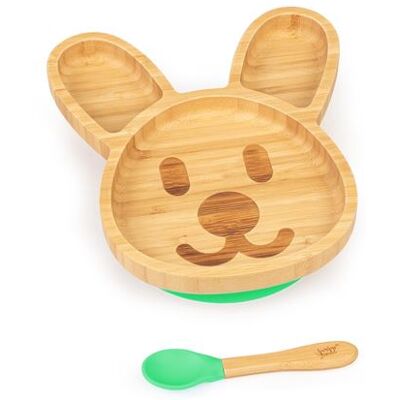 Klarstein - Assiette en bambou - 250 ml - 18x18 cm - Vaisselle enfants - Publicité Klarstein - Assiette en bambou - 250 ml - 18x18 cm - Vaisselle enfants - Publicité
