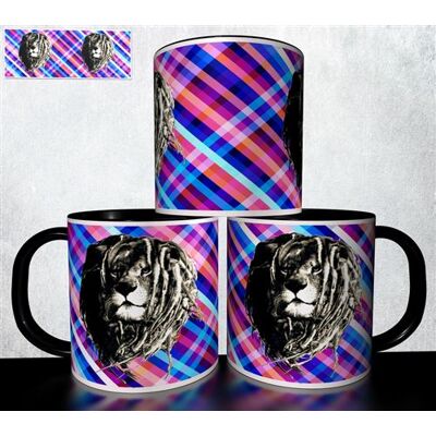 Forever Mug personnalisé 4Ever1 - Animal Fun Rasta Lion design 186 Blanc - Publicité Forever Mug personnalisé 4Ever1 - Animal Fun Rasta Lion design 186 Blanc - Publicité