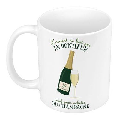 Non communiqué Fabulous Mug céramique Champagne - L'argent ne Fait Pas le Bonheur Blanc - Publicité Non communiqué Fabulous Mug céramique Champagne - L'argent ne Fait Pas le Bonheur Blanc - Publicité