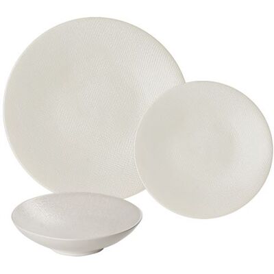 Non communiqué Service d'assiettes Vésuvio Blanc 12 pièces - Table Passion - Blanc - Grès Blanc - Publicité Non communiqué Service d'assiettes Vésuvio Blanc 12 pièces - Table Passion - Blanc - Grès Blanc - Publicité