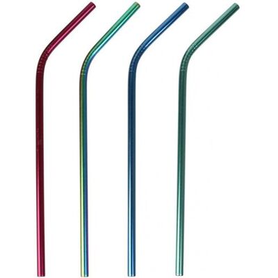 Non communiqué Cook Concept - Set de 4 pailles en inox coloré avec goupillon Fuschia irisé , Vert irisé , Bleu irisé - Publicité Non communiqué Cook Concept - Set de 4 pailles en inox coloré avec goupillon Fuschia irisé , Vert irisé , Bleu irisé - Publicité