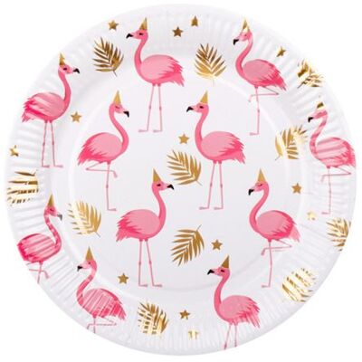 Générique Boland assiettes flamant 23 cm papier blanc 6 pièces Roze - Publicité Générique Boland assiettes flamant 23 cm papier blanc 6 pièces Roze - Publicité