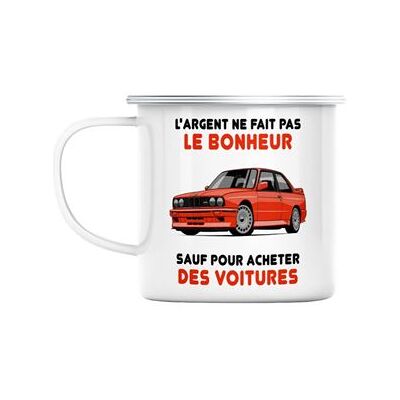 Non communiqué Mug en métal émaillé Voiture - l'argent ne fait Blanc - Publicité Non communiqué Mug en métal émaillé Voiture - l'argent ne fait Blanc - Publicité