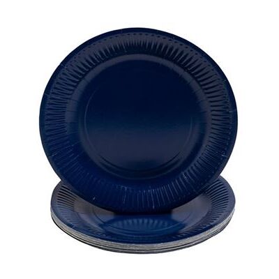 Non communiqué Pronappe - Assiette - Taille 23 cm diameter - rond - jetable - bleu marine (pack de 20) Bleu marine - Publicité Non communiqué Pronappe - Assiette - Taille 23 cm diameter - rond - jetable - bleu marine (pack de 20) Bleu marine - Publicité
