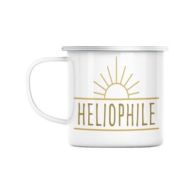 Non communiqué Mug en métal émaillé Heliophile soleil eté plaisir Blanc - Publicité Non communiqué Mug en métal émaillé Heliophile soleil eté plaisir Blanc - Publicité