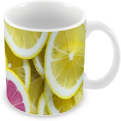 Non communiqué Fabulous Mug céramique Rondelles de Citrons Jaunes et Roses Blanc - Publicité Non communiqué Fabulous Mug céramique Rondelles de Citrons Jaunes et Roses Blanc - Publicité