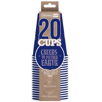 Non communiqué 20 gobelets xl en carton 53cl - bleu - original cup pcb53 Bleu - Publicité Non communiqué 20 gobelets xl en carton 53cl - bleu - original cup pcb53 Bleu - Publicité