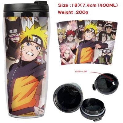 Mug de voyage STACK isotherme en plastique portable - couvercle à vis - NARUTO #18 (400ml) - Publicité Mug de voyage STACK isotherme en plastique portable - couvercle à vis - NARUTO #18 (400ml) - Publicité
