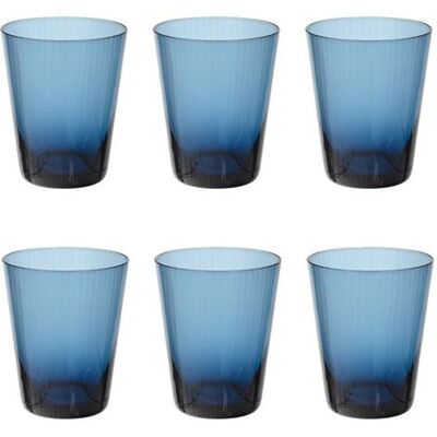 Paris Prix Lot de 6 Verres à Eau Marc 33cl Bleu Bleu - Publicité Paris Prix Lot de 6 Verres à Eau Marc 33cl Bleu Bleu - Publicité
