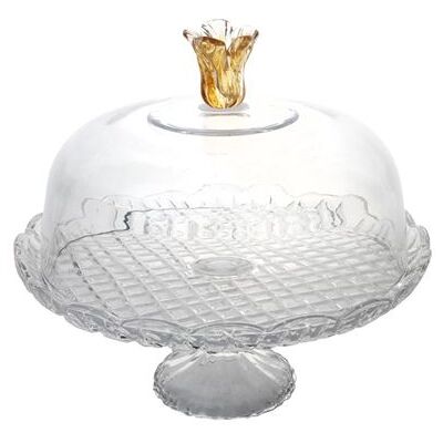 Non communiqué Cloche sur pied Fleur en verre 30 cm - Table Passion - Transparent / Cristal - Verre Transparent - Publicité Non communiqué Cloche sur pied Fleur en verre 30 cm - Table Passion - Transparent / Cristal - Verre Transparent - Publicité