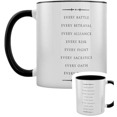 Générique Game of Thrones Tasse For The Throne Intérieur de couleur noire blanc Blanc - Publicité Générique Game of Thrones Tasse For The Throne Intérieur de couleur noire blanc Blanc - Publicité