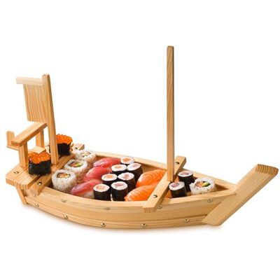 Non communiqué Plateau de Présentation Bateau pour Sushi L 50 à 70 cm Pujadas 22 - Publicité Non communiqué Plateau de Présentation Bateau pour Sushi L 50 à 70 cm Pujadas 22 - Publicité